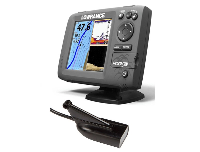 Lowrance HOOK 5 Chartplotter / Fishfinder c/w CHIRP Hybrid HDI Downscan